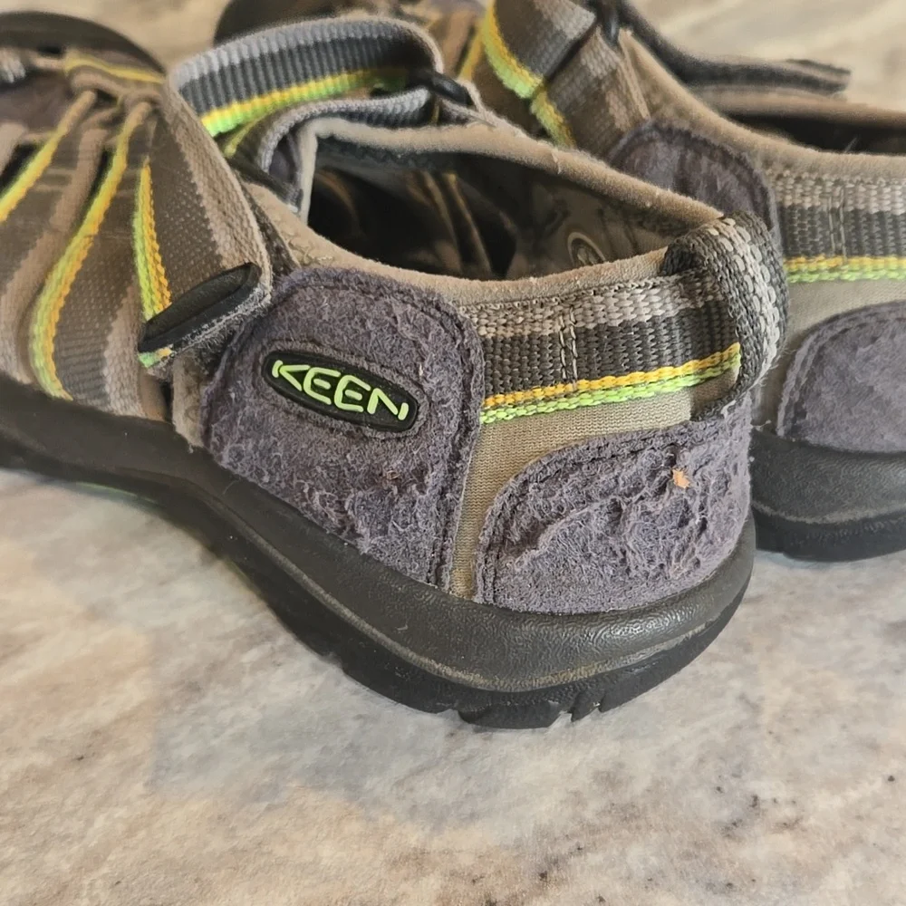 Kids Gray and Yellow Keen Outdoor‎ Shoes